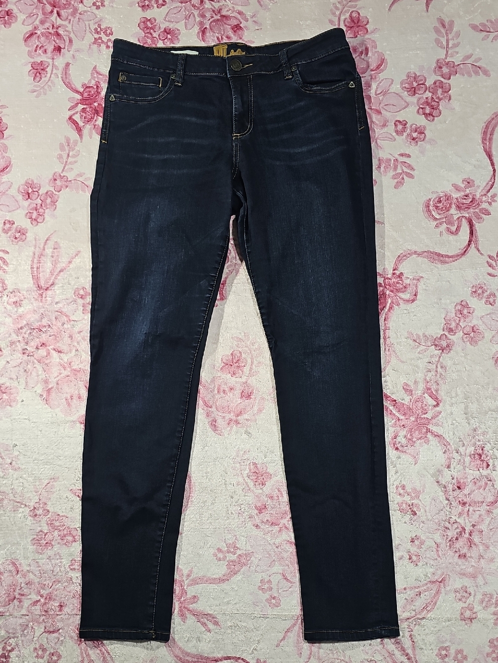 Kut from the Kloth Viv Toothpick Skinny Jeans Dark Wash Blue‎ Womens Size 10